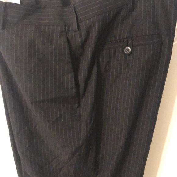 Men’s White Pin Stripe Slacks - Picture 2 of 2